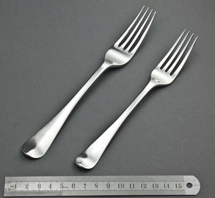 Cape Silver Tablefork and Dessertfork - Johannes Combrink